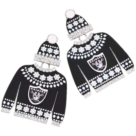 Jewelry - Las Vegas Raiders BaubleBar Women's Sweater Earrings